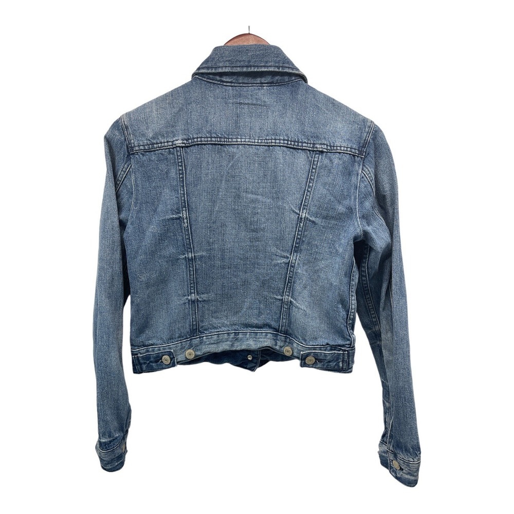 Levi's Women's /Youth Girls Blue Jean Button Down Jacket Medium - Picture 4 of 5
